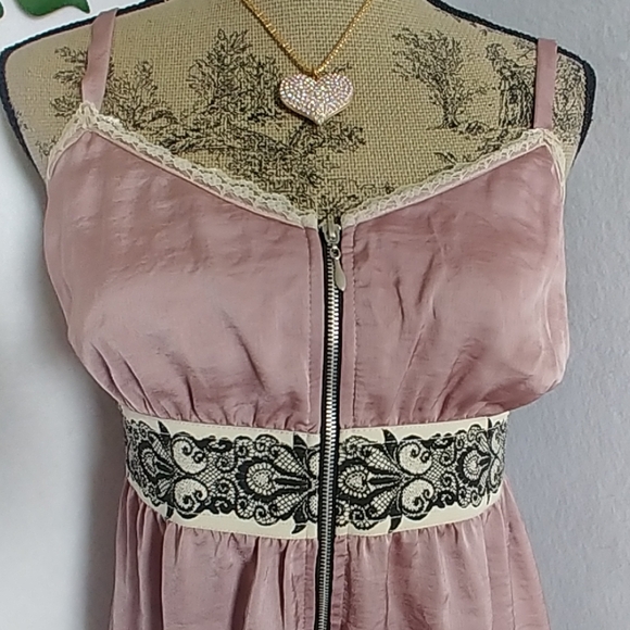 Xhilaration Zipper Front Camisole Mauve Blouse Top - Picture 2 of 5